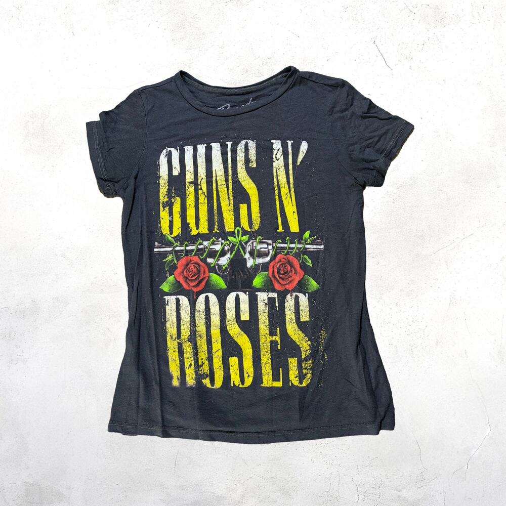 🎸 Guns N' Roses Womens Shirt Small Black Distressed Graphic Rock Band Tee 🌹